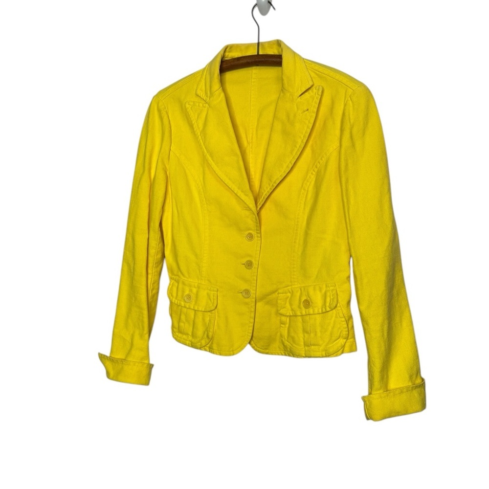 Rene Lezard yellow cotton 3 Botton Blazer Jacket size 42